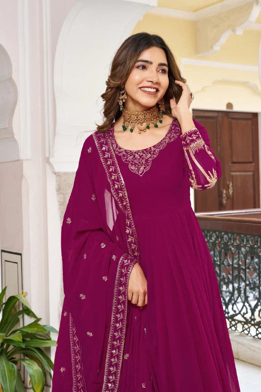 tabasoon rani pink anarkali suit set