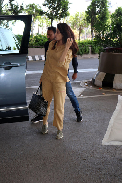 Solid Golden Co-ord Set