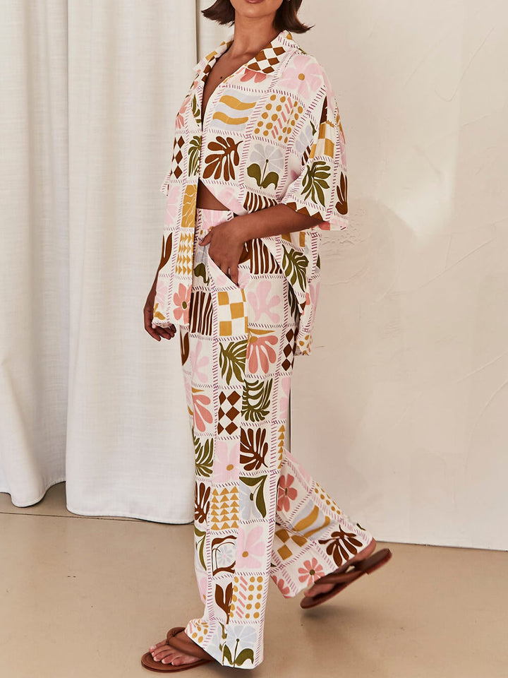 chic pastel patchwork co-ord set