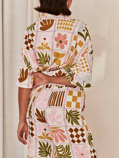 Chic Pastel Patchwork Co-ord Set