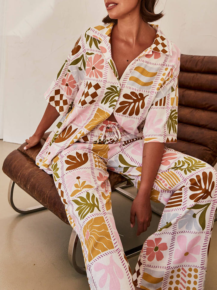 chic pastel patchwork co-ord set