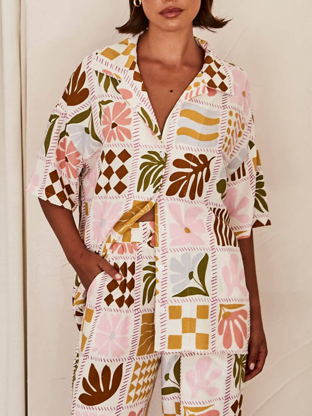 chic pastel patchwork co-ord set