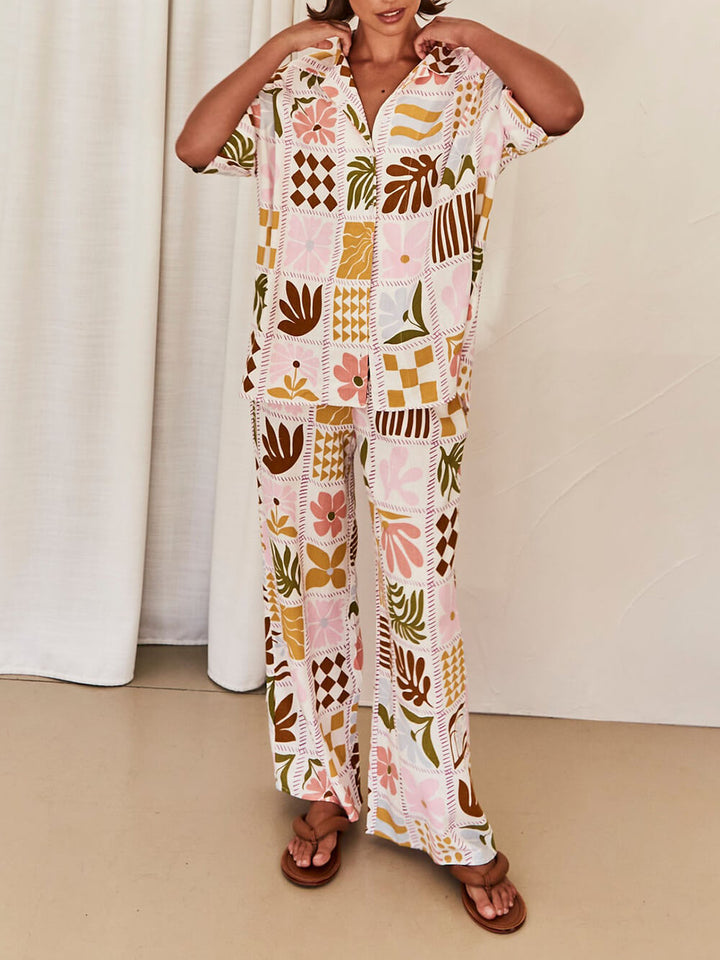 chic pastel patchwork co-ord set