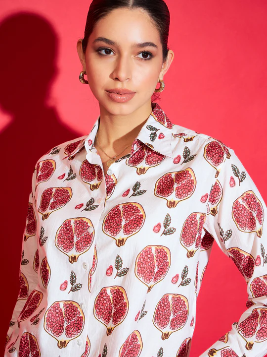 boho luxe leaf print shirt