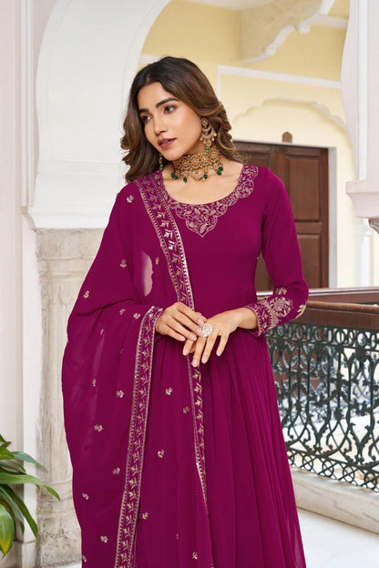 TABASOON RANI PINK ANARKALI SUIT SET