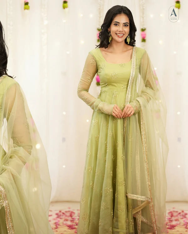 liora meadow gleam anarkali suit set
