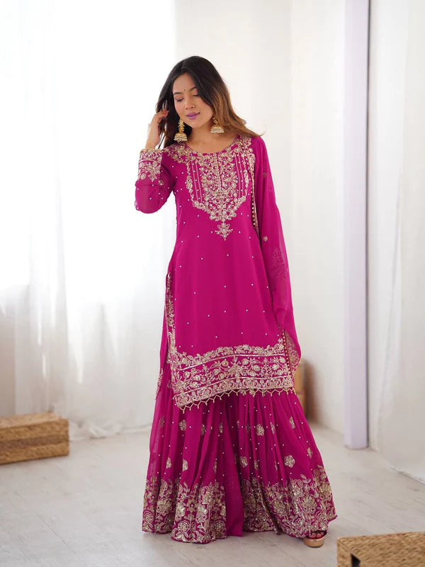 aneesha blush pink majesty suit set