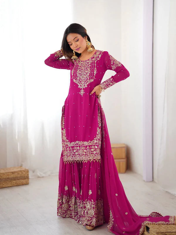 aneesha blush pink majesty suit set
