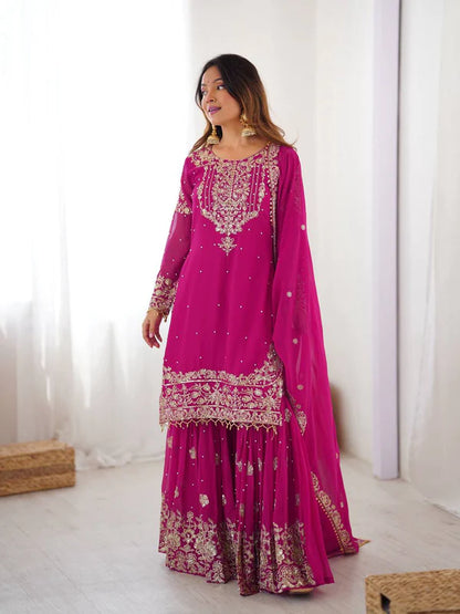 Aneesha Blush Pink Majesty Suit Set