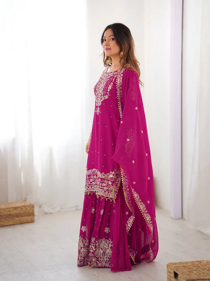 Aneesha Blush Pink Majesty Suit Set