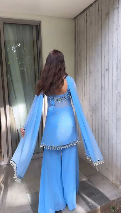 Skyra Blue Royal Suit Set