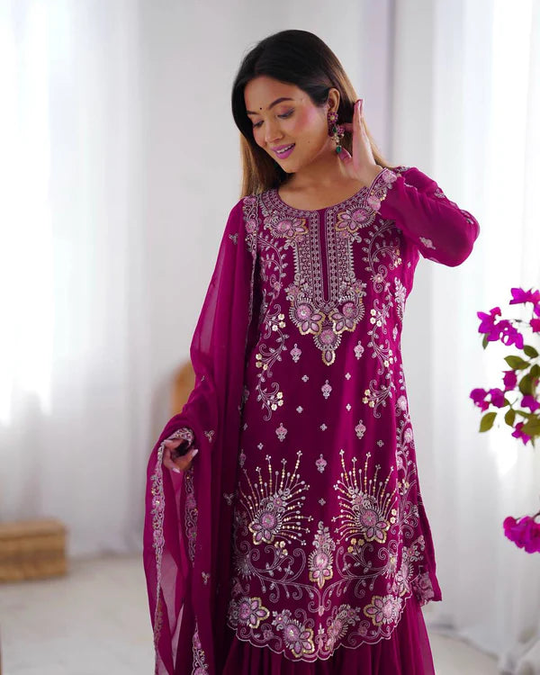 yanish pink suit set