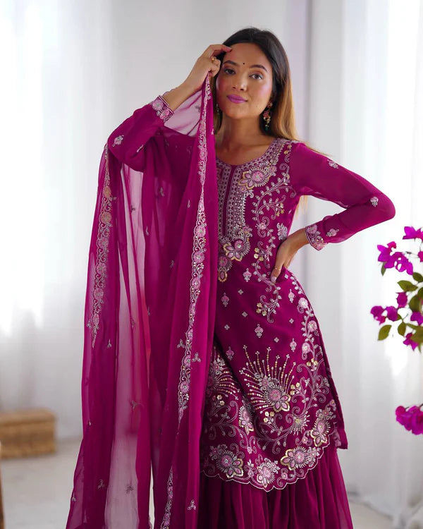 yanish pink suit set