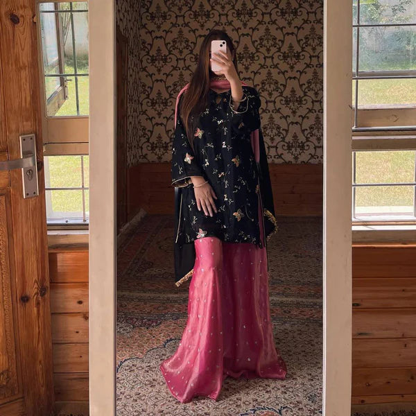 marzette rosy dusk sharara suit set
