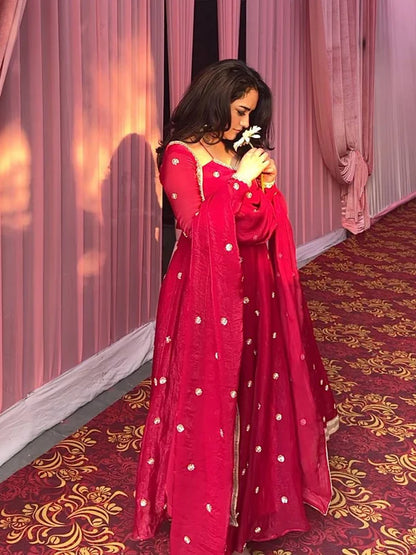 PRIYANKA PINK ANARKALI SUIT SAT