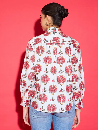 Boho Luxe Leaf Print Shirt