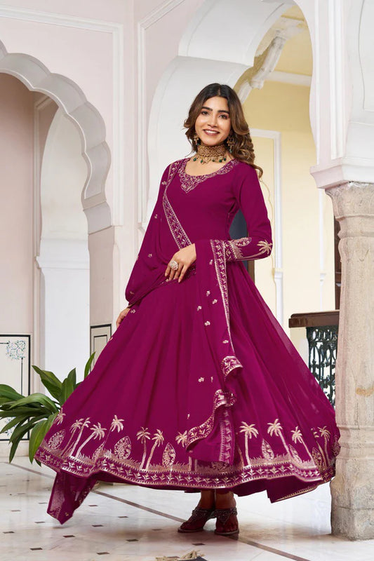 TABASOON RANI PINK ANARKALI SUIT SET
