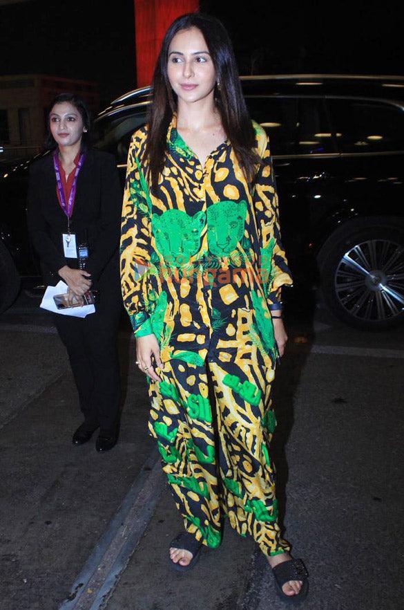 yellow leopard print rayon co-ord set