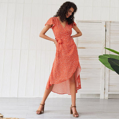 Women Polka-Dot Print Fit & Flare Dress