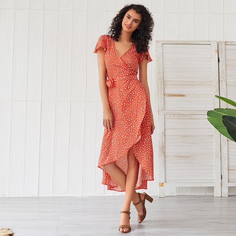 women polka-dot print fit & flare dress