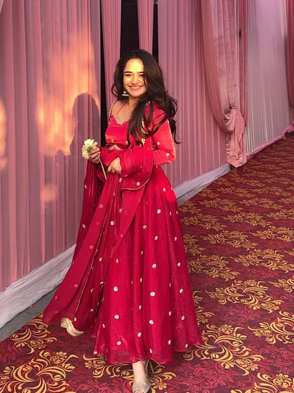 PRIYANKA PINK ANARKALI SUIT SAT