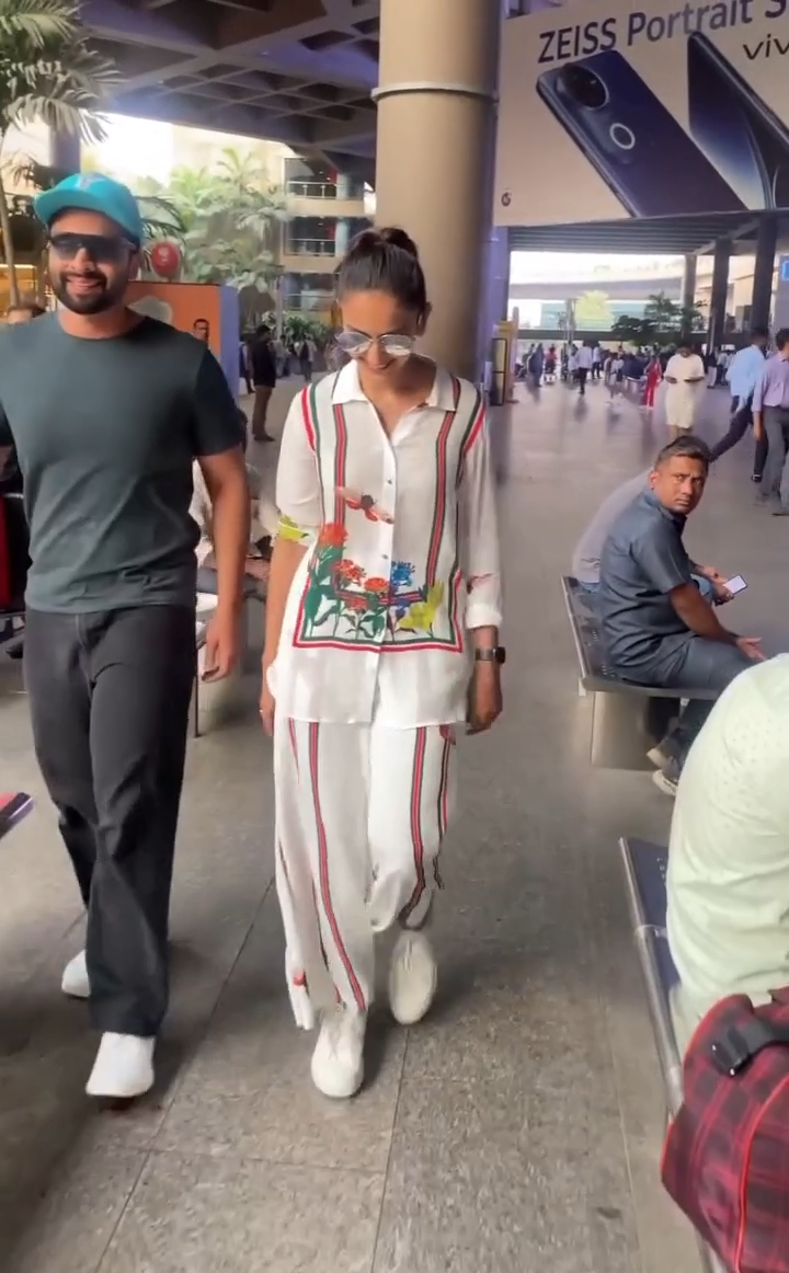 white rayon blend co-ord set with butterfly & floral print