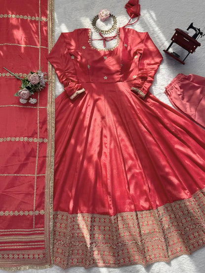 Apoorva's Chinon Silk Anarkali