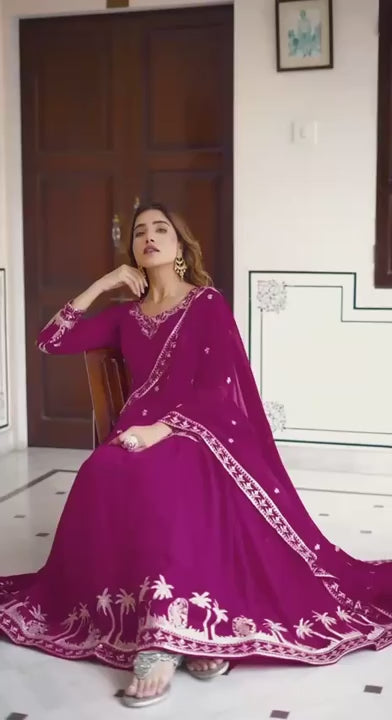 TABASOON RANI PINK ANARKALI SUIT SET