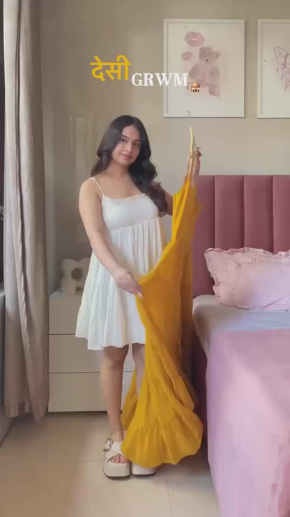 Classic yellow Special Anarkali Premium Suit Set