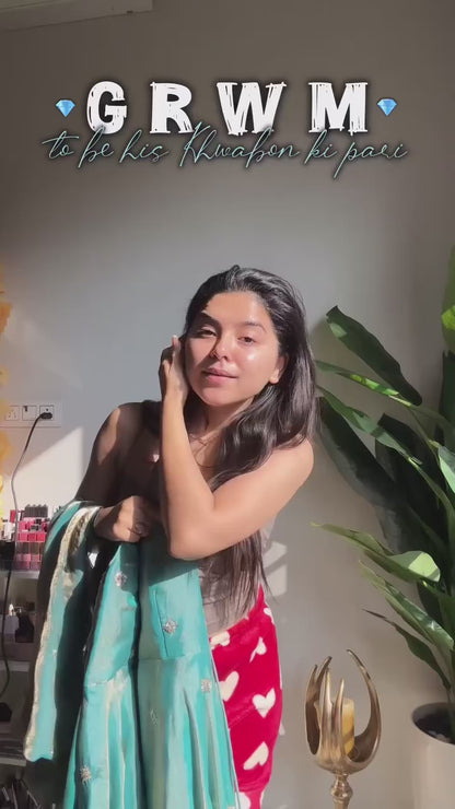 Elegant Fandy Silk Anarkali Gown Set