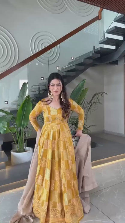 Miraya Desert Pearl Couture Suit Set