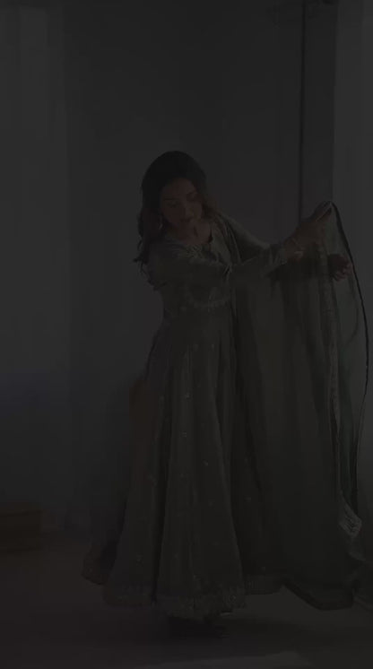 Priyanka Rama Fandy Silk Anarkali Suit Set