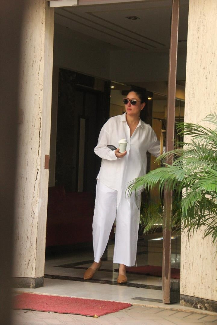 pure white rayon co-ord set with wide-leg pants